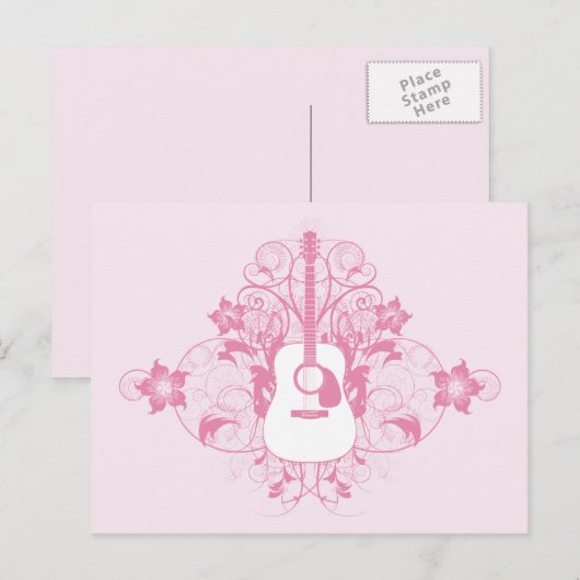 Gitarrendesign Postkarte (Vorne/Hinten)