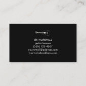 Gitarrendesign-Silhouetten Visitenkarte (Rückseite)