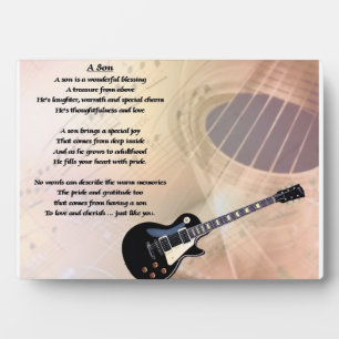 Gitarrendesign - Son poem Plaque Fotoplatte