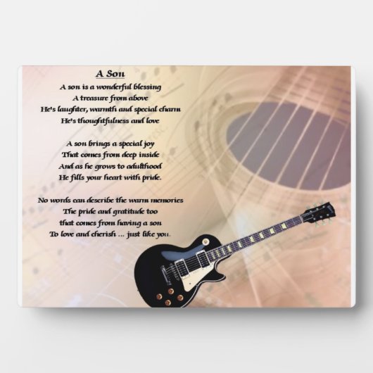 Gitarrendesign - Son poem Plaque Fotoplatte (Vorderseite)