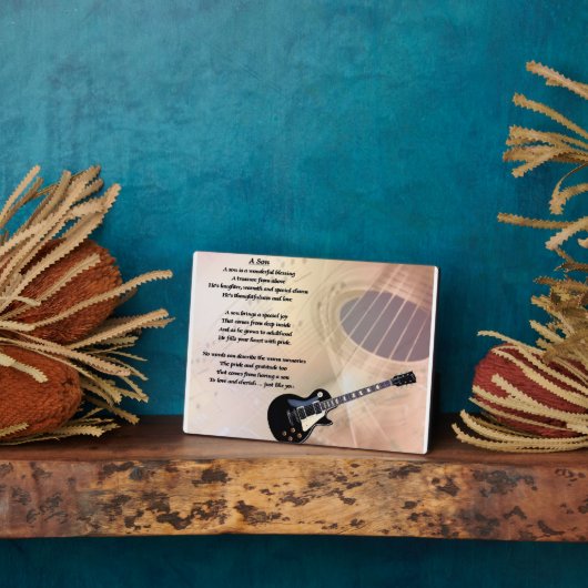 Gitarrendesign - Son poem Plaque Fotoplatte (Seite)