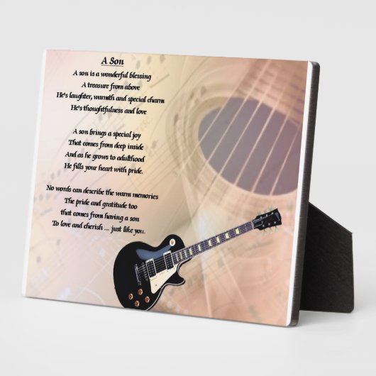 Gitarrendesign - Son poem Plaque Fotoplatte (Seite)
