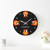 Gitarrendesign Wall Clock Große Wanduhr (Zuhause)