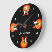 Gitarrendesign Wall Clock Große Wanduhr (Winkel)
