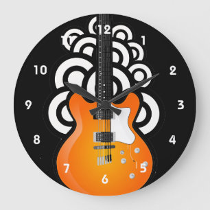 Gitarrendesign-Wall-Uhr Große Wanduhr