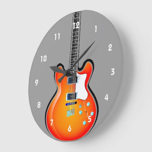 Gitarrendesign-Wall-Uhr Große Wanduhr (Winkel)