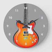 Gitarrendesign-Wall-Uhr Große Wanduhr (Vorderseite)