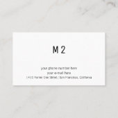 Gitarrenduo weiße Visitenkarte mit zwei Gitarren (Rückseite)