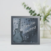 Gitarreneinladungen - Mehrzweck-Nutzung Einladung (Stehend Vorderseite)