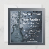 Gitarreneinladungen - Mehrzweck-Nutzung Einladung (Rückseite)