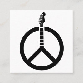 Gitarrenfriedenszeichen Quadratische Visitenkarte
