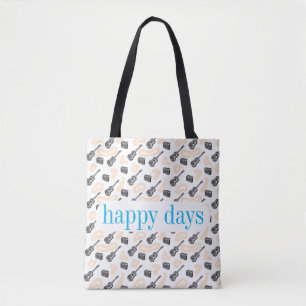 Gitarrenfunkmuster Happy D Custom Tote Bag Tasche