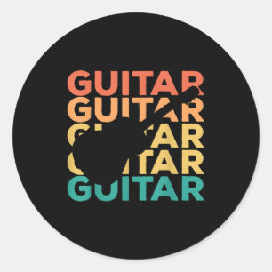 Gitarrengeschenk Akustische Gitarrist Runder Aufkleber