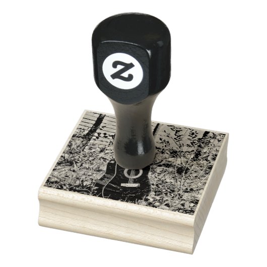 Gitarrengeschenk Gummistempel (Stempel)