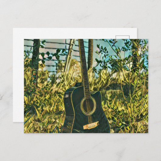 Gitarrengeschenk Postkarte (Vorne/Hinten)