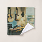 Gitarrengeschenke Badhandtuch Set (Waschlappen)