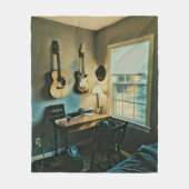 Gitarrengeschenke Fleecedecke (Vorderseite)