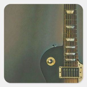 Gitarrengeschenke für ihn quadratischer aufkleber