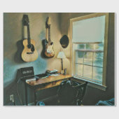 Gitarrengeschenke Geschenkpapier (Flach)