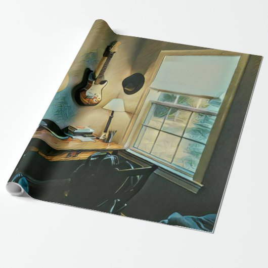 Gitarrengeschenke Geschenkpapier (Ungerollt)