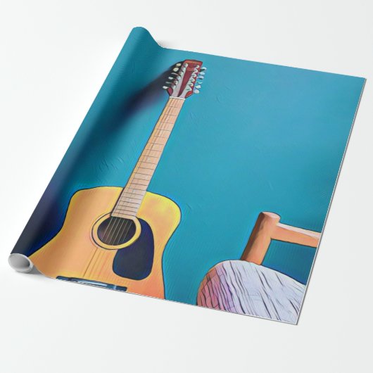 Gitarrengeschenke Geschenkpapier (Ungerollt)