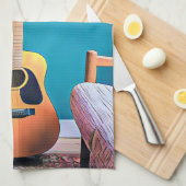 Gitarrengeschenke Geschirrtuch (Viertel Falte)