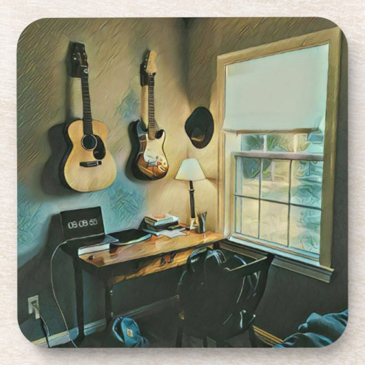 Gitarrengeschenke Getränkeuntersetzer (Vorderseite)