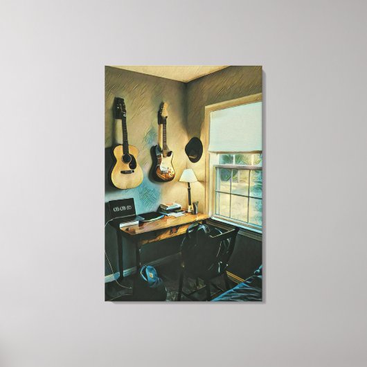 Gitarrengeschenke Leinwanddruck (Vorderseite)