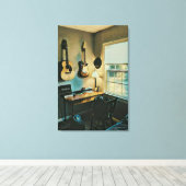 Gitarrengeschenke Leinwanddruck (Insitu (Holzboden))