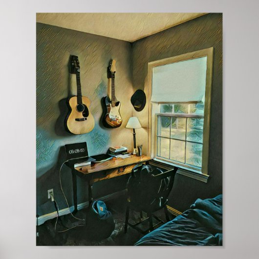 Gitarrengeschenke Poster (Vorne)