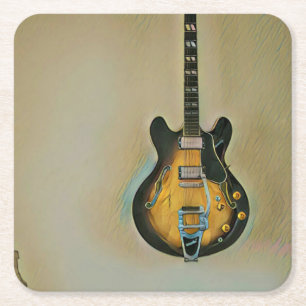 Gitarrengeschenke Rechteckiger Pappuntersetzer