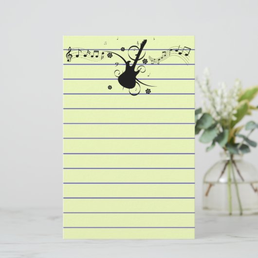 Gitarrengeschosse Briefpapier (Stehend Vorderseite)