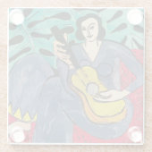 Gitarrenglas-Untersetzer Glasuntersetzer (Rückseite)