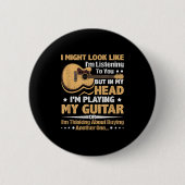 Gitarrengraf für Männer - Funny Musician Guitar Gr Button (Vorderseite)