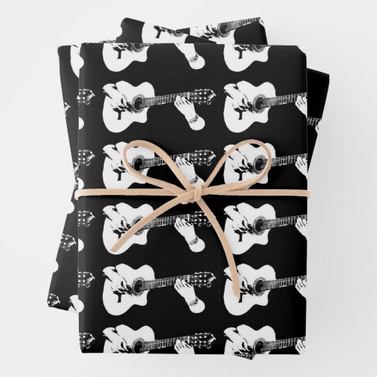 Gitarrengrafik Geschenkpapier Set (Beispiel)