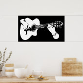 Gitarrengrafik spielen poster (Küche)