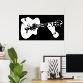 Gitarrengrafik spielen poster (Heimbüro)
