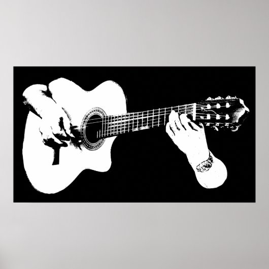 Gitarrengrafik spielen poster (Vorne)