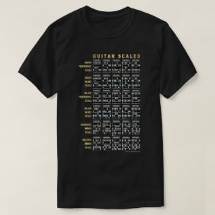 Gitarrengriffbretter Vorder- und Rückseite T-Shirt