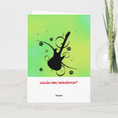 Gitarrengrüßkarte Karte (Rückseite)