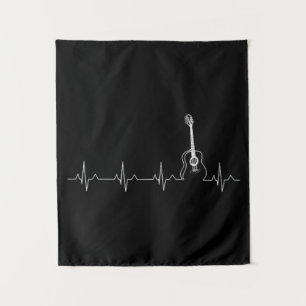 Gitarrenherzschlag Wandteppich
