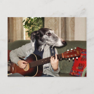 Gitarrenhund Postkarte
