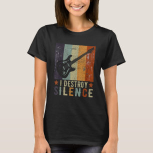 Gitarreninstrument I zerstört Stille weiß T-Shirt