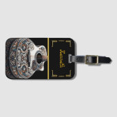 Gitarreninstrument mit Initialen Gepäckanhänger (Vorderseite (Horizontal))