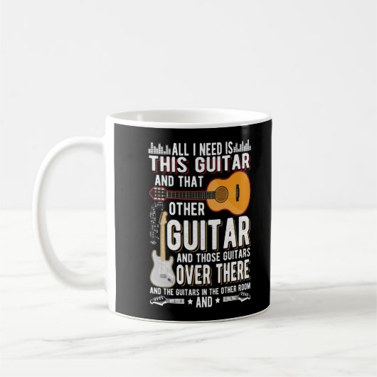Gitarrenkollektor Gitarrist Funny Music Lover Kaffeetasse (Links)