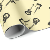 Gitarrenkörper-Packpapier Geschenkpapier (Rolleneckpunkt)