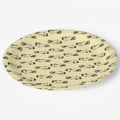 Gitarrenkörper Papierplatten Pappteller (Schrägansicht)