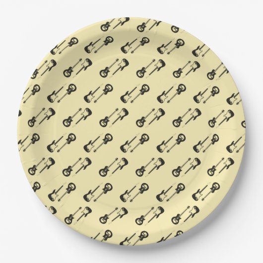 Gitarrenkörper Papierplatten Pappteller (Vorderseite)