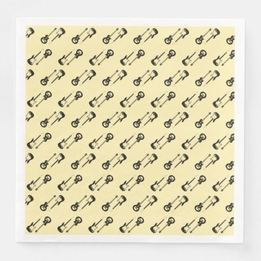 Gitarrenkörper Papiertücher Serviette (Vorderseite)
