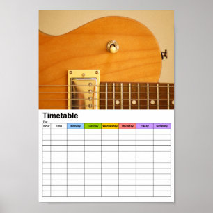 Gitarrenkörper / Zeitplan Poster